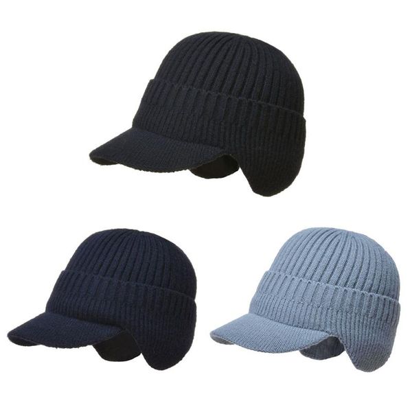 cycling caps & masks outdoor wool ear protection warm cap men's knit with brim beanie hat, Black
cycling caps & masks outdoor wool ear protection warm cap men's knit with brim beanie hat, Black