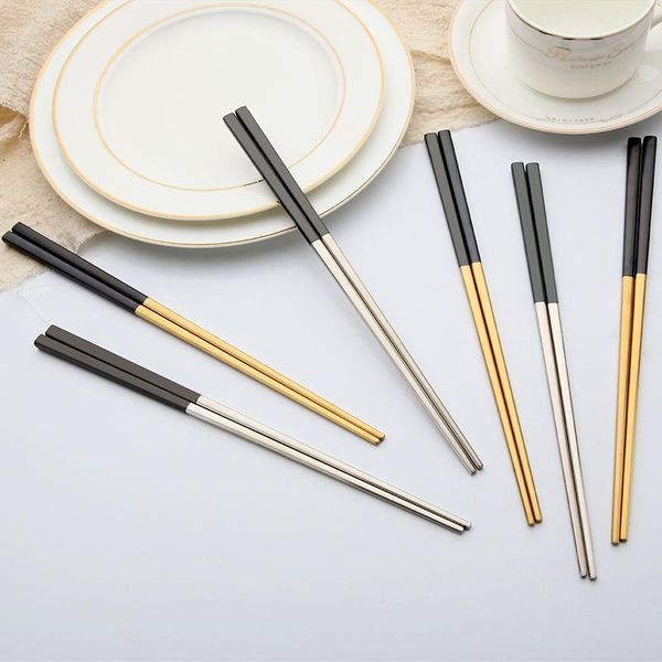 high-grade 304 stainless steel grade square non-slip chopsticks korean chopsticks gift tableware
high-grade 304 stainless steel grade square non-slip chopsticks korean chopsticks gift tableware