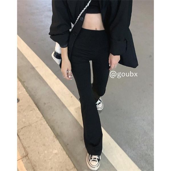 women's pants & capris black high waist casual for women 2021 autumn design sense slimming mop, Black;white
women's pants & capris black high waist casual for women 2021 autumn design sense slimming mop, Black;white