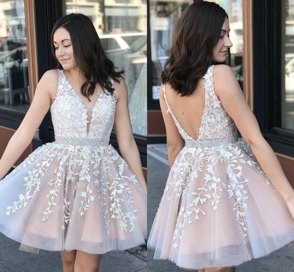 2021 new sell blush pink mini short homecoming es cocktail v neck appliques tulle knee length prom party gowns rks2, Black
2021 new sell blush pink mini short homecoming es cocktail v neck appliques tulle knee length prom party gowns rks2, Black