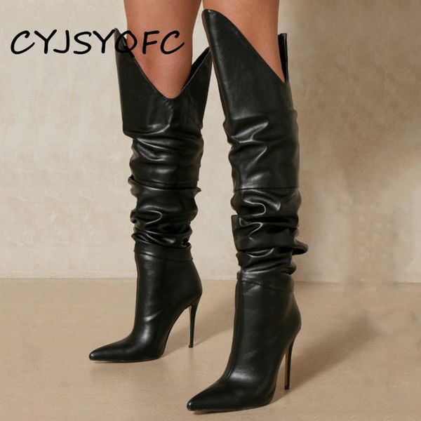 boots cyjsyqfc pointed women's super high heel solid color over the knee autumn winter fashion ladies heels, Black
boots cyjsyqfc pointed women's super high heel solid color over the knee autumn winter fashion ladies heels, Black