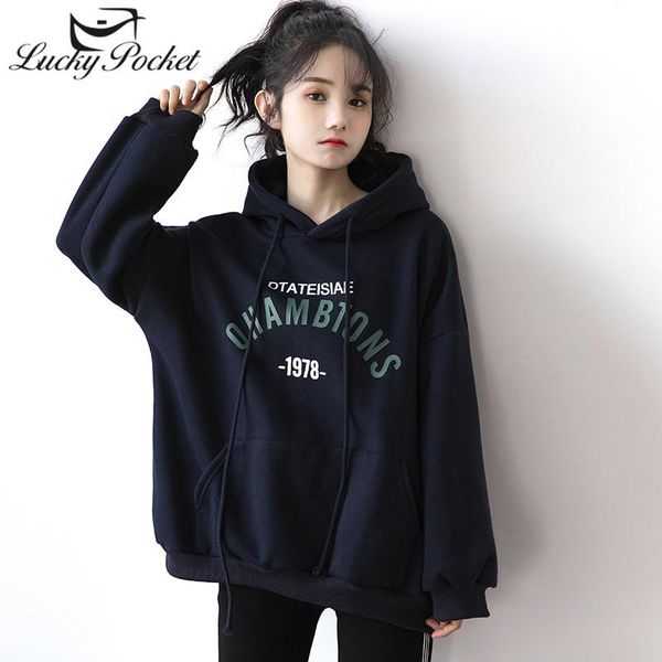 women's hoodies & sweatshirts 2021 women spring and autumn blue letter pullover fashion korean casual pockets loose cotton sweatshirt q, Black
women's hoodies & sweatshirts 2021 women spring and autumn blue letter pullover fashion korean casual pockets loose cotton sweatshirt q, Black