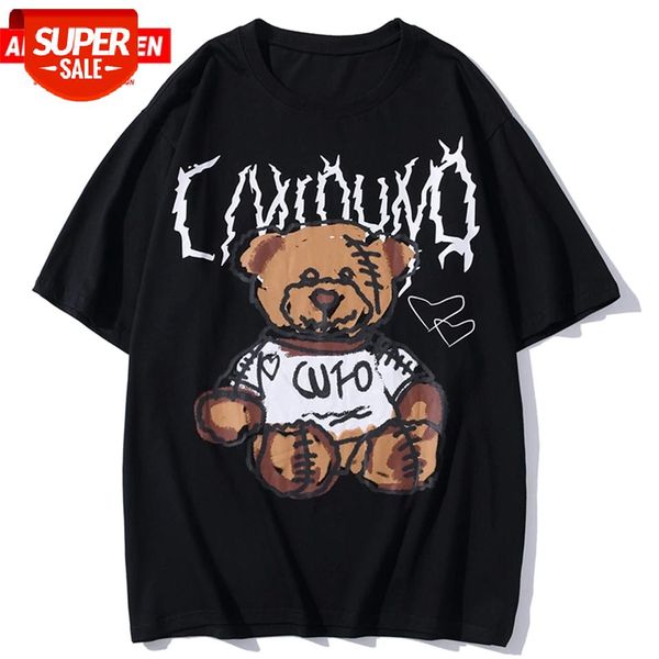 aelfric eden bear t shirt men streetwear 2020 summer oversized streetwear short sleeve vintage tee male casual cotton white #3m0m, White;black
aelfric eden bear t shirt men streetwear 2020 summer oversized streetwear short sleeve vintage tee male casual cotton white #3m0m, White;black