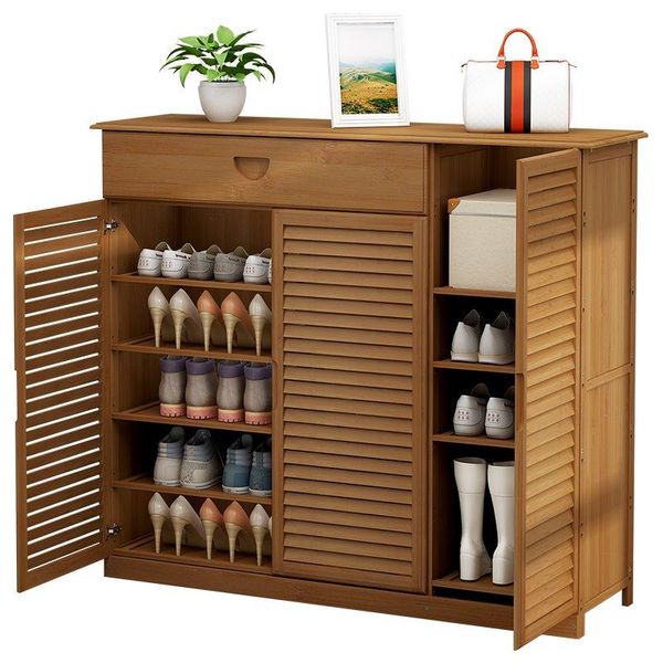 drawer design simple bamboo shoe cabinet, ventilation shutter door, economical multi-functional storage shoe rack
drawer design simple bamboo shoe cabinet, ventilation shutter door, economical multi-functional storage shoe rack