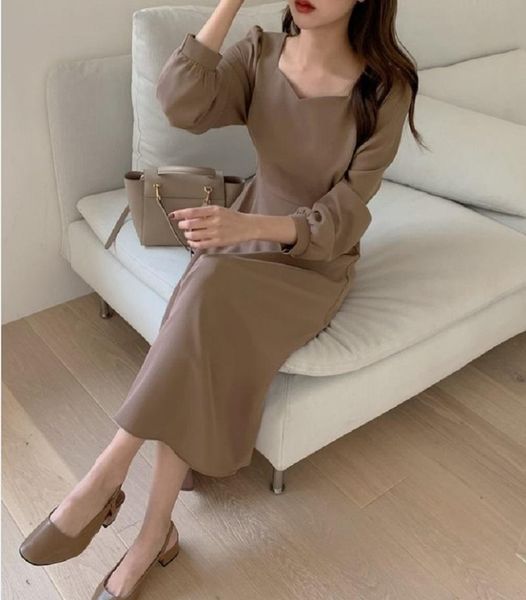 casual dresses chic korean fashion women temperament office lady elegant work basic wear solid vintage long dress fenimine vestidos, Black;gray
casual dresses chic korean fashion women temperament office lady elegant work basic wear solid vintage long dress fenimine vestidos, Black;gray