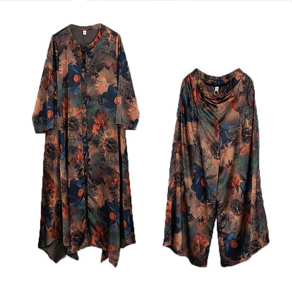 women's two piece pants women suits spring summer loose fashion casual set 2021 irregular print spliced, White
women's two piece pants women suits spring summer loose fashion casual set 2021 irregular print spliced, White