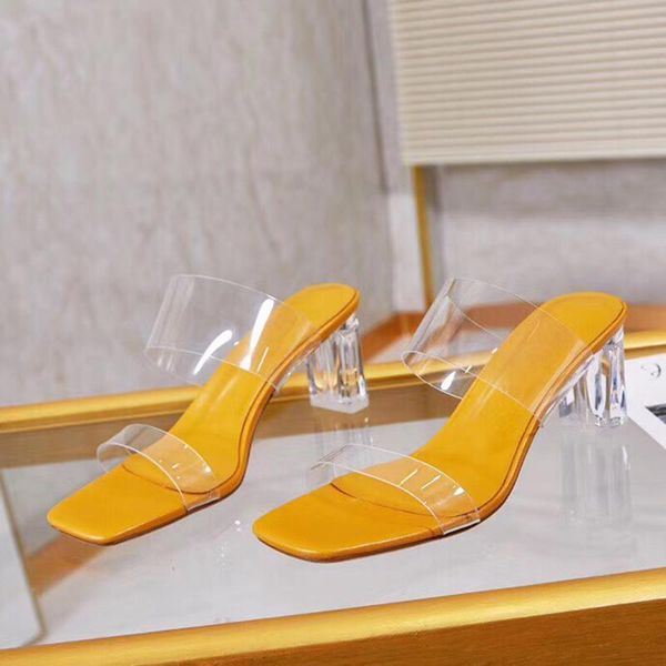 slippers pvc transparent jelly women 2021 summer style fashion square toe sandals clear crystal thick high heels women's shoes, Black
slippers pvc transparent jelly women 2021 summer style fashion square toe sandals clear crystal thick high heels women's shoes, Black