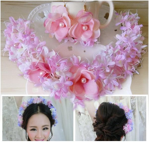 women wedding flower wreath & earrings set bridal bridesmaid headband party flower crown korean hair accessories qylqsd
women wedding flower wreath & earrings set bridal bridesmaid headband party flower crown korean hair accessories qylqsd
