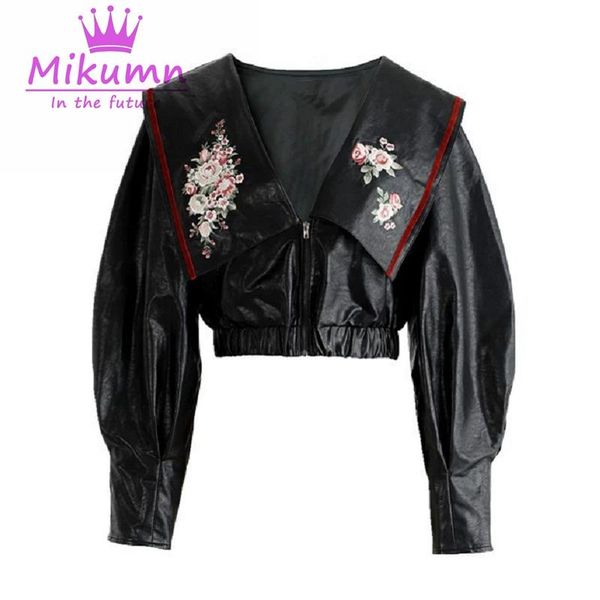 women's jackets harajuku women embroidered flower loose pu leather jacket coats turn-down collar casual black long sleeve gothic punk o, Black;brown
women's jackets harajuku women embroidered flower loose pu leather jacket coats turn-down collar casual black long sleeve gothic punk o, Black;brown