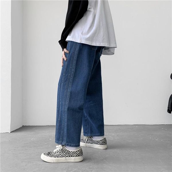 men's jeans summer 2021 thin cropped jean trend casual loose wide leg straight, Blue
men's jeans summer 2021 thin cropped jean trend casual loose wide leg straight, Blue