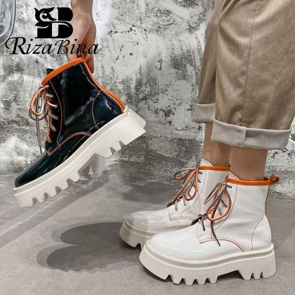 boots rizabina fashion women ankle real leather mixed cool short winter shoes party footwear size 34-39, Black
boots rizabina fashion women ankle real leather mixed cool short winter shoes party footwear size 34-39, Black