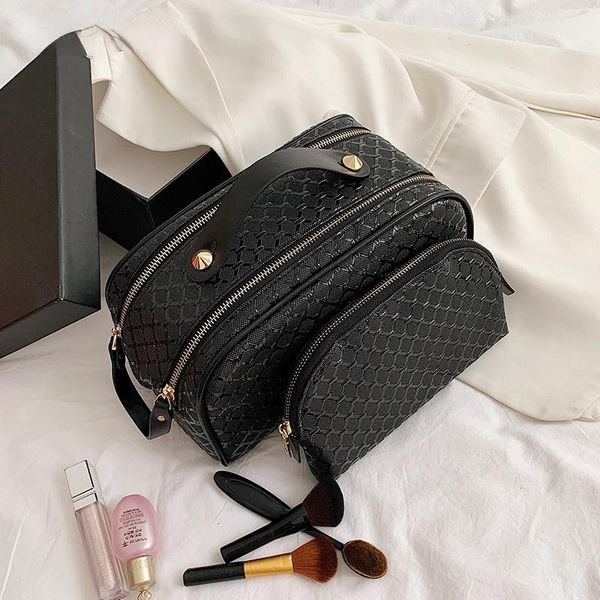 cosmetic bags & cases womens zipper pocket case organizer pouch 2 pcs bag set pu leather cosmetics women make up weave clutch woven knitting
cosmetic bags & cases womens zipper pocket case organizer pouch 2 pcs bag set pu leather cosmetics women make up weave clutch woven knitting