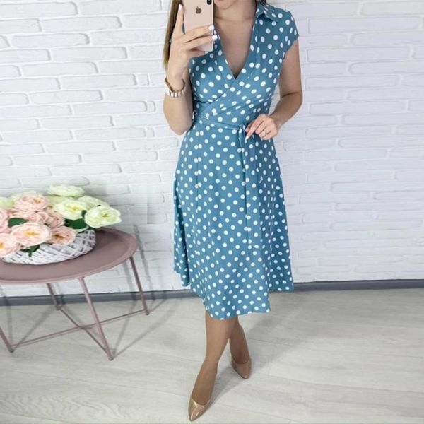 casual dresses 2021 summer dress ladies polka dot printing a-line party long skirt short sleeve fashion retro, Black;gray
casual dresses 2021 summer dress ladies polka dot printing a-line party long skirt short sleeve fashion retro, Black;gray