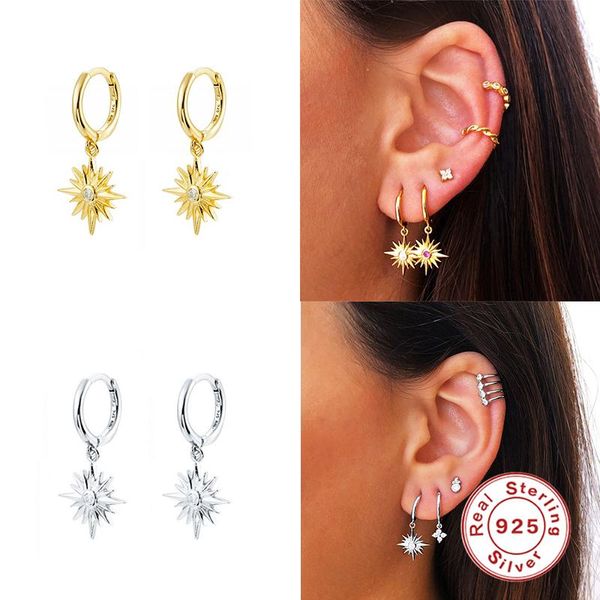 hoop & huggie gs 925 sterling silver earrings with star shape pendant crystal gold color for women fine jewelry gift, Golden;silver
hoop & huggie gs 925 sterling silver earrings with star shape pendant crystal gold color for women fine jewelry gift, Golden;silver