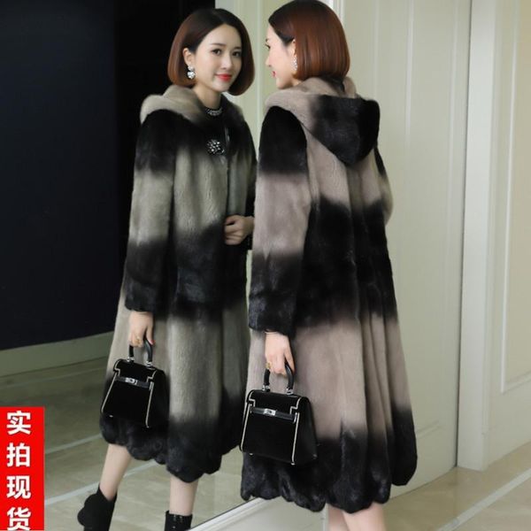 female imitated mink coat in the mink coat grass long imitated 2021 new dyeing, hooded fashion, Black
female imitated mink coat in the mink coat grass long imitated 2021 new dyeing, hooded fashion, Black