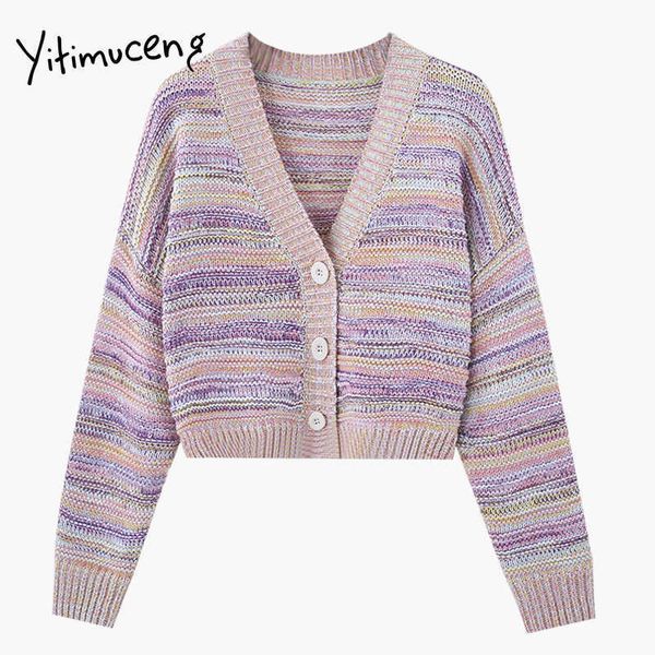 yitimuceng cardigan women winter clothes fall long sleeve crop knit purple and pink korean japanese fashion v-neck 210601, White
yitimuceng cardigan women winter clothes fall long sleeve crop knit purple and pink korean japanese fashion v-neck 210601, White