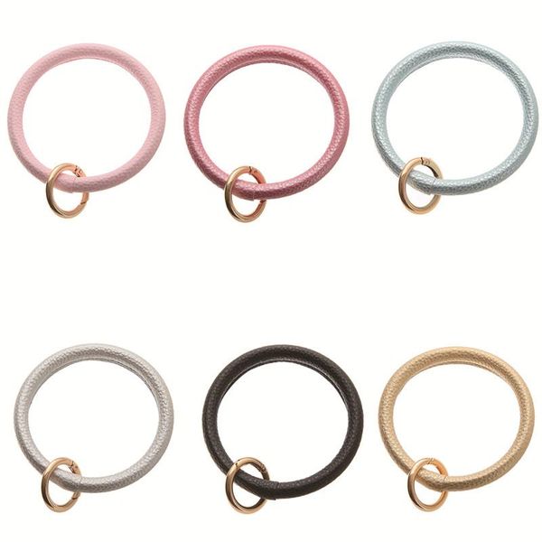 keychains colorful pu leather wrist bracelet keyring keychain for keys women solid color jewelry accessories, Silver
keychains colorful pu leather wrist bracelet keyring keychain for keys women solid color jewelry accessories, Silver