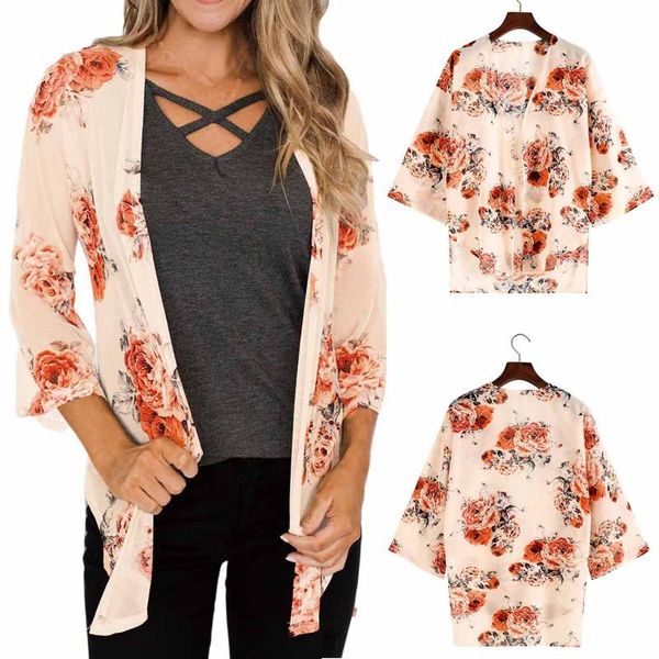 2021 casual flower print chiffon kaftan beach cover up cardigan shawl swimwear women summer swimsuit pareos cape saida de praia, White;black
2021 casual flower print chiffon kaftan beach cover up cardigan shawl swimwear women summer swimsuit pareos cape saida de praia, White;black