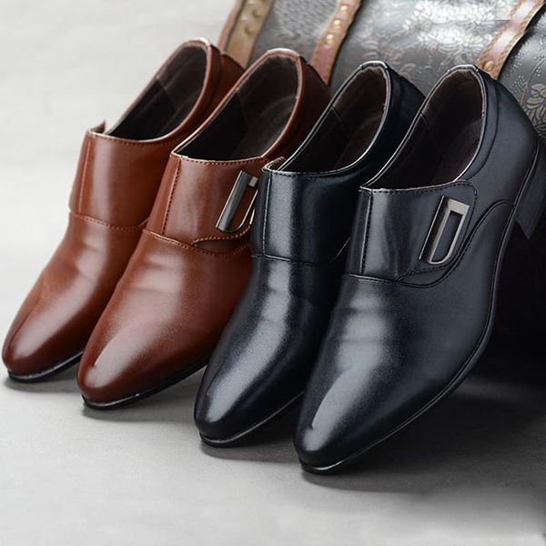 dress shoes leather formal wedding men slip on office for casual mens footwear classic men's, Black
dress shoes leather formal wedding men slip on office for casual mens footwear classic men's, Black