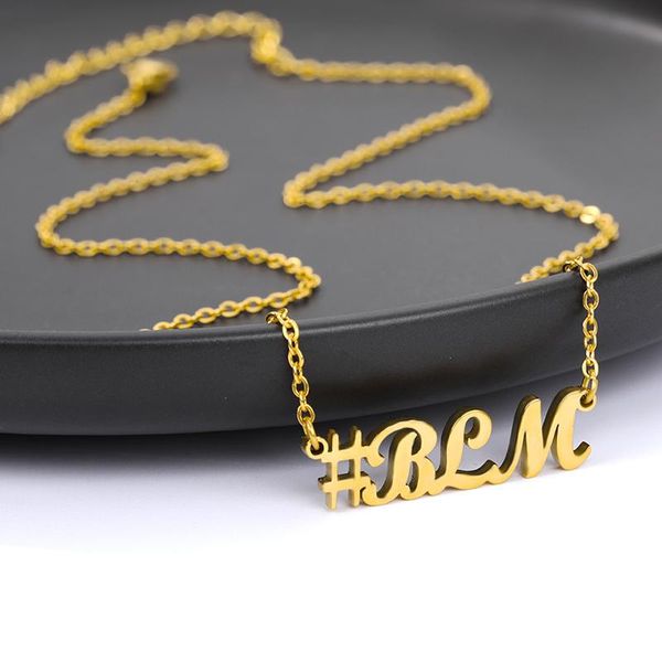 pendant necklaces #blm letter necklace for women and men stainless steel justice statement creative view accessories jewelry, Silver
pendant necklaces #blm letter necklace for women and men stainless steel justice statement creative view accessories jewelry, Silver