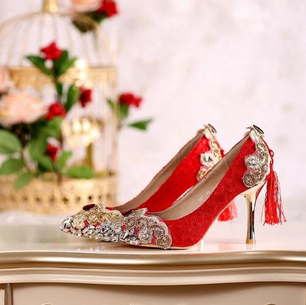 dress shoes woman red heels wedding crystal diamond chinese national tassel pumps bride shoe party gold color heel, Black
dress shoes woman red heels wedding crystal diamond chinese national tassel pumps bride shoe party gold color heel, Black