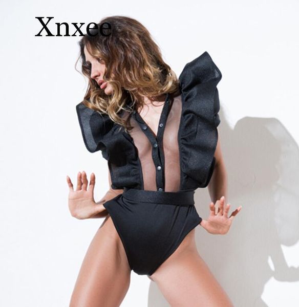 women's jumpsuits & rompers 2021 beach black ruffles bodysuit women summer hollow out combinaison short mesh bodycon overalls, Black;white
women's jumpsuits & rompers 2021 beach black ruffles bodysuit women summer hollow out combinaison short mesh bodycon overalls, Black;white