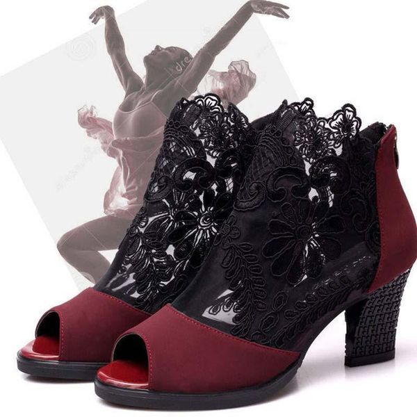 women shoes fashion high heels peep toe sandals female lace flower cover heel zipper ankle strap net surface hollow out sandals, Black
women shoes fashion high heels peep toe sandals female lace flower cover heel zipper ankle strap net surface hollow out sandals, Black