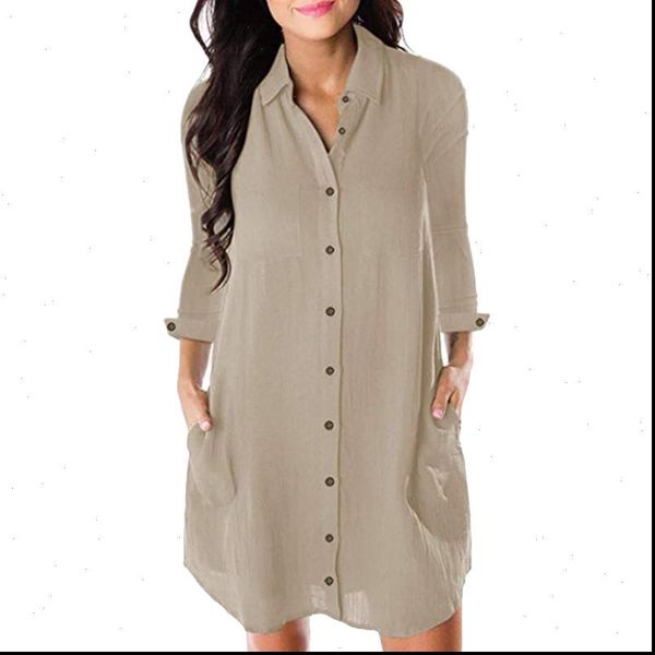 women loose solid dresses turn down casual ladies office shirt dresses button 2021 summer spring long sleeve dresses vestidos, Black;gray
women loose solid dresses turn down casual ladies office shirt dresses button 2021 summer spring long sleeve dresses vestidos, Black;gray
