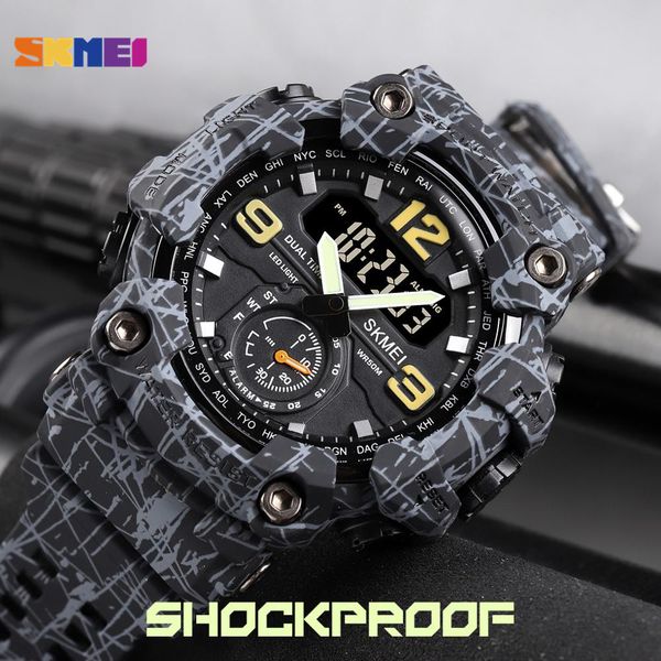 skmei japan movement 3 time dual display analog led electronic quartz wristwatch military men sports watches relogio masculinog, Slivery;brown
skmei japan movement 3 time dual display analog led electronic quartz wristwatch military men sports watches relogio masculinog, Slivery;brown