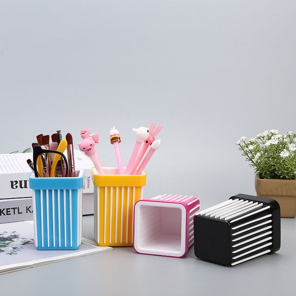multifunctional creative quadrant pencil holder deskstorage box double layer pen