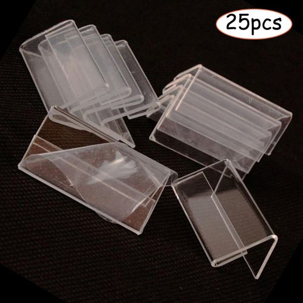 frames 25pcs/set tag stand acrylic transparent price plastic mini display holder card label racks decorations 20x40mm
frames 25pcs/set tag stand acrylic transparent price plastic mini display holder card label racks decorations 20x40mm