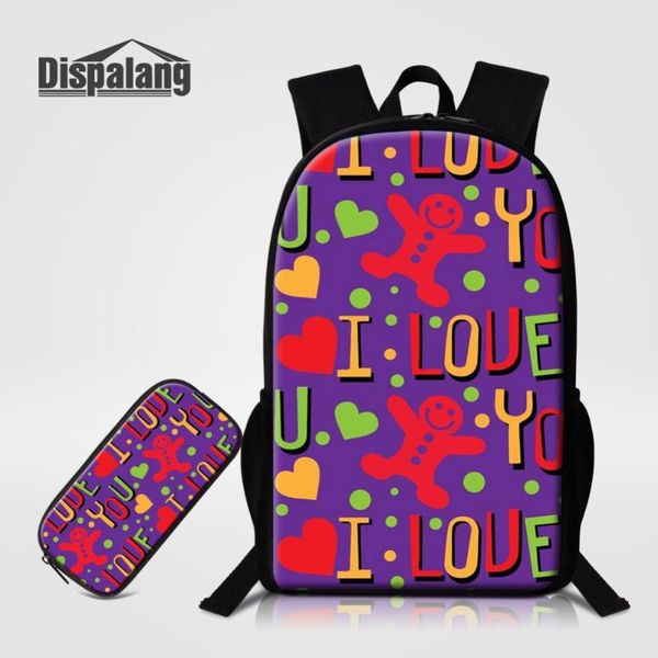 backpack fashion art bookbag for teens high class student i love you letter printing rucksack 2pcs/set women with pencil case
backpack fashion art bookbag for teens high class student i love you letter printing rucksack 2pcs/set women with pencil case