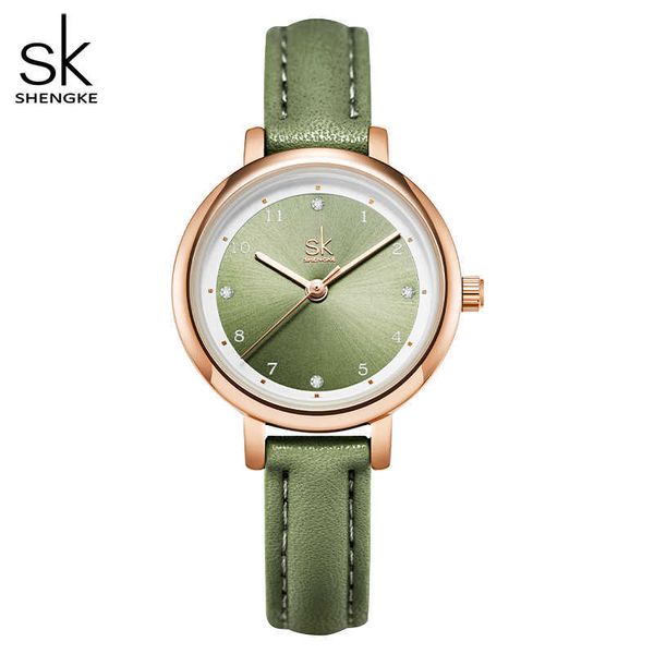 shengke summer green women watches slim leather strap mini dial japanese quartz movement elegant relogio feminino gift watch 210720, Slivery;brown
shengke summer green women watches slim leather strap mini dial japanese quartz movement elegant relogio feminino gift watch 210720, Slivery;brown