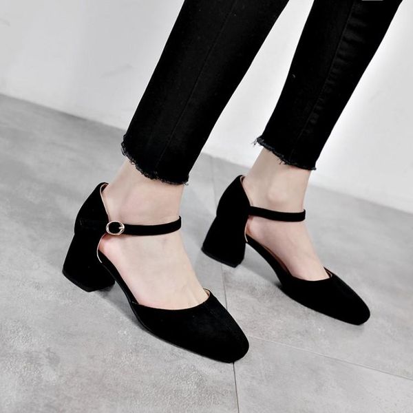 dress shoes oversized high heels sandals women woman summer fashion shallow with one-word button thick heel and baotou, Black
dress shoes oversized high heels sandals women woman summer fashion shallow with one-word button thick heel and baotou, Black