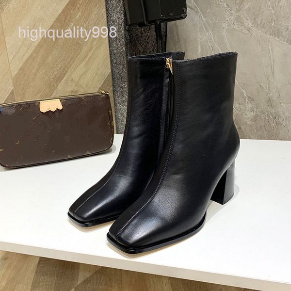 boots high end quality autumn and winter fashion simple square head thick heel cowhide high-heeled women's short boots, Black
boots high end quality autumn and winter fashion simple square head thick heel cowhide high-heeled women's short boots, Black