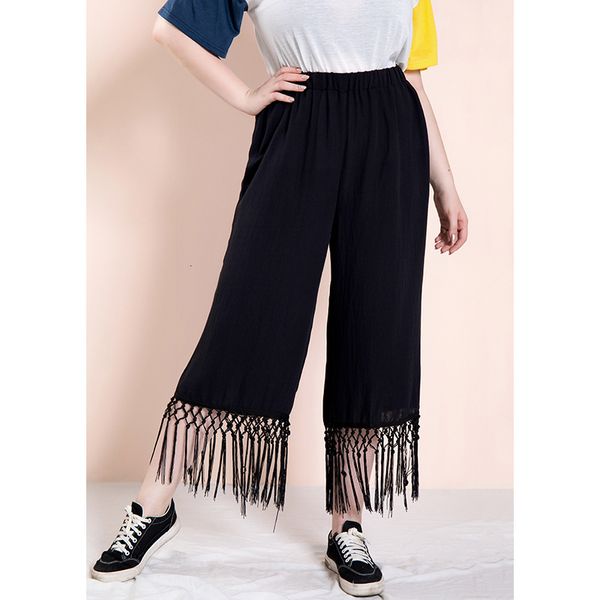 2021 new fashion plus size women female oversized high waist wide leg pants with tassel streetwear trousers black summer cloth riz6, Black;white
2021 new fashion plus size women female oversized high waist wide leg pants with tassel streetwear trousers black summer cloth riz6, Black;white