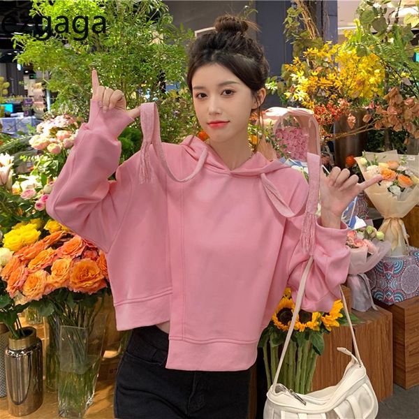 women's hoodies & sweatshirts ezgaga irregular women drawstring chic pocket long sleeve solid crop pullover casual student sweatshirt a, Black
women's hoodies & sweatshirts ezgaga irregular women drawstring chic pocket long sleeve solid crop pullover casual student sweatshirt a, Black