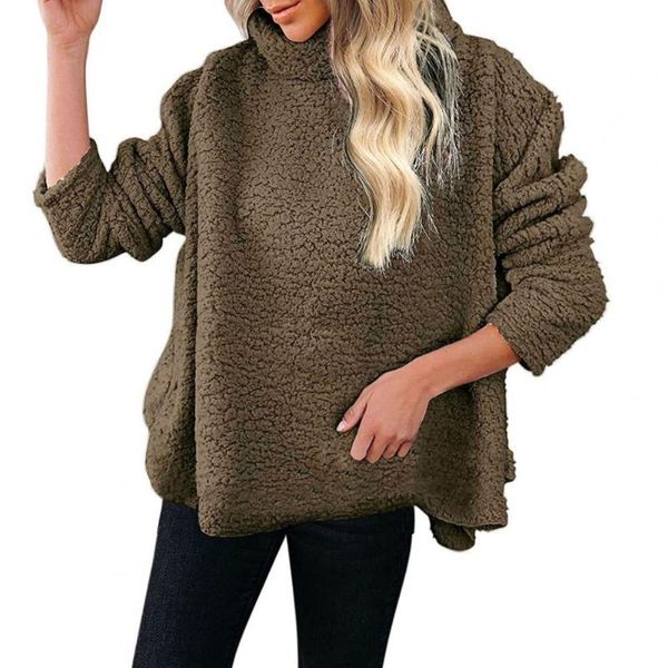 women's sweaters women fluffy pullover 2021 turtleneck solid color fleece double sided velvet long sleeve short coat outerwear, White;black
women's sweaters women fluffy pullover 2021 turtleneck solid color fleece double sided velvet long sleeve short coat outerwear, White;black