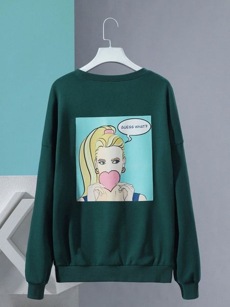 x marÃa zavoychinskiy figure graphic drop shoulder sweatshirt 57yi#, White;black
x marÃa zavoychinskiy figure graphic drop shoulder sweatshirt 57yi#, White;black