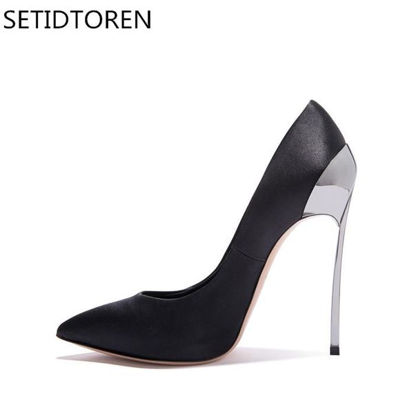 dress shoes black women pumps pointed toe 12cm metal thin high heels wedding party big size 34-45
dress shoes black women pumps pointed toe 12cm metal thin high heels wedding party big size 34-45