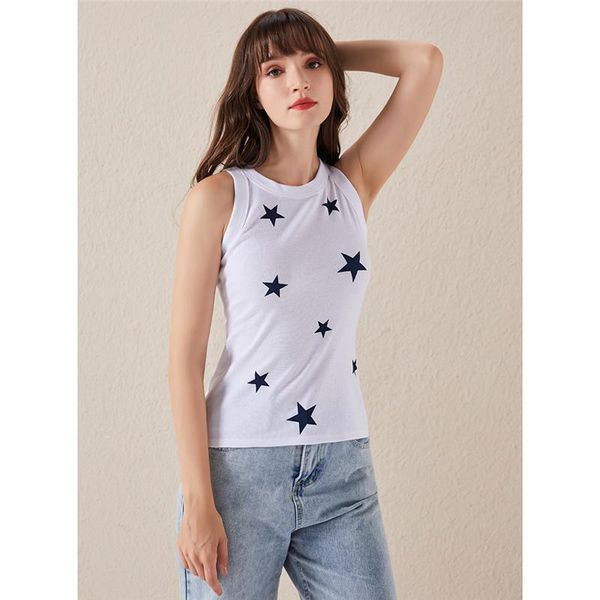 women's tanks & camis fashion star print tank women summer casual solid color vest for lady girl o-neck sleeveless female, White
women's tanks & camis fashion star print tank women summer casual solid color vest for lady girl o-neck sleeveless female, White