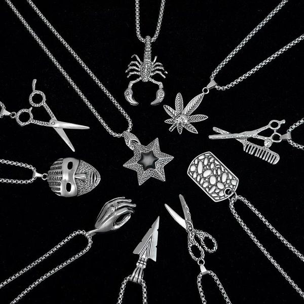 pendant necklaces hip hop stainless steel scissors scorpion necklace for boy man chain men's jewelry, Silver
pendant necklaces hip hop stainless steel scissors scorpion necklace for boy man chain men's jewelry, Silver