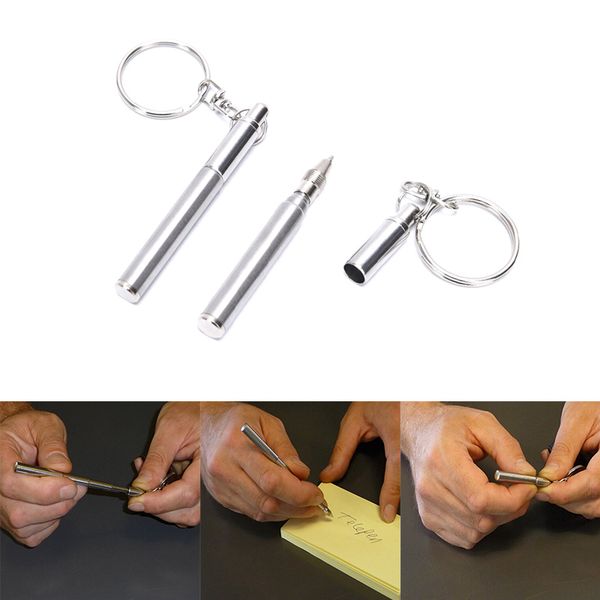 keychain ball point pen multifunctional mini metal key ring stainless steel telescopic pen keyring telescoping pen tool, Silver
keychain ball point pen multifunctional mini metal key ring stainless steel telescopic pen keyring telescoping pen tool, Silver