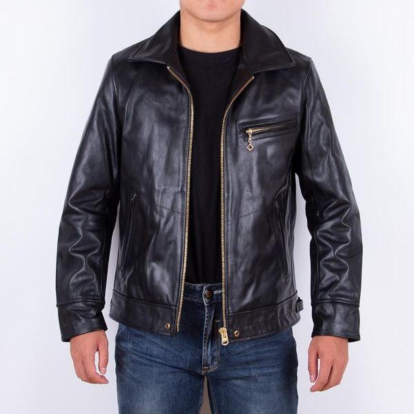 men's leather & faux 2021 100% natural horse skin oil wax vintage coat motorcycle super quality jacket, Black
men's leather & faux 2021 100% natural horse skin oil wax vintage coat motorcycle super quality jacket, Black
