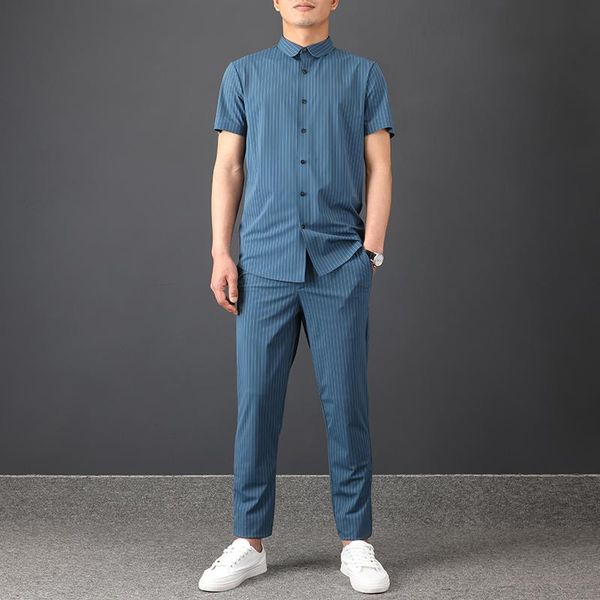 men's tracksuits jsbdhighqualitysummerstriped business shirt comfortable,silky, elastic, non - indented, rubber lapel short sleeve t-s, Gray
men's tracksuits jsbdhighqualitysummerstriped business shirt comfortable,silky, elastic, non - indented, rubber lapel short sleeve t-s, Gray