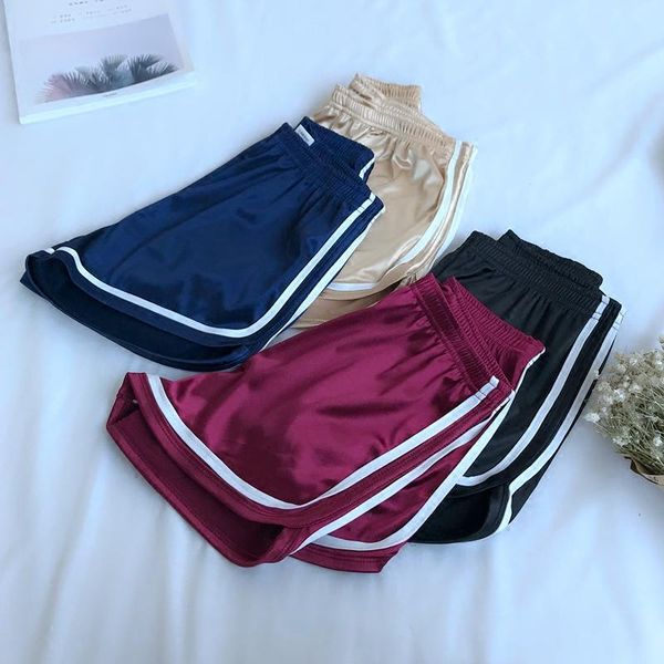 women's pants & capris women short elastic waist summer side stripe satin burgundy navy blue black, Black;white
women's pants & capris women short elastic waist summer side stripe satin burgundy navy blue black, Black;white