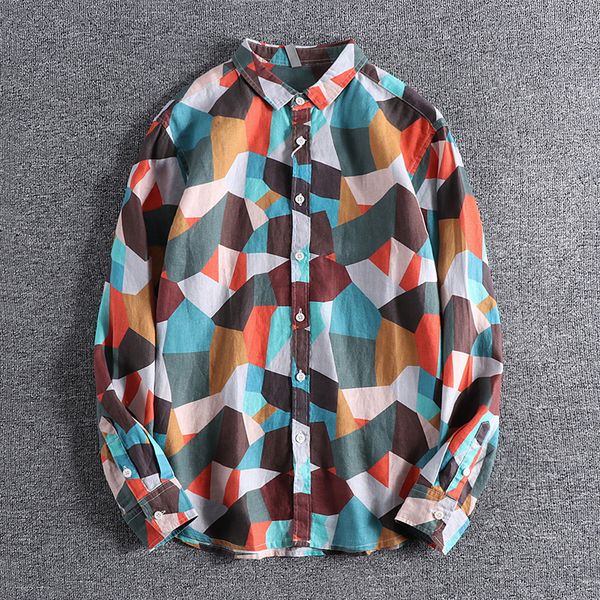 2021 spring and autumn floral pattern design sense youth linen comfortable long sleeve shirt men's fashion 0610 x9z2, White;black
2021 spring and autumn floral pattern design sense youth linen comfortable long sleeve shirt men's fashion 0610 x9z2, White;black