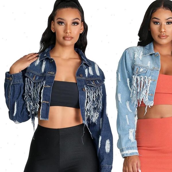 fashion women ladies denim ripped tassel short cropped coat jeans jacket long sleeve casual outwear hole fringed clothing, Black;brown
fashion women ladies denim ripped tassel short cropped coat jeans jacket long sleeve casual outwear hole fringed clothing, Black;brown