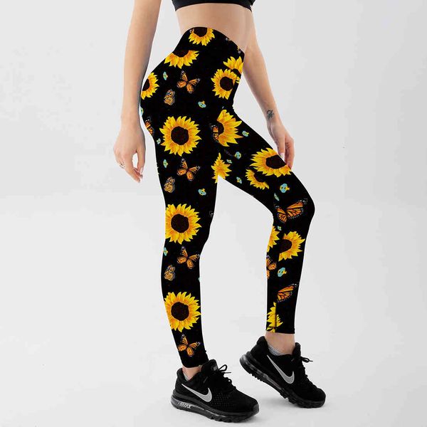 legging sunflower butter print high tail sport leggings push up women gym clothing elastic breathing broek, Black
legging sunflower butter print high tail sport leggings push up women gym clothing elastic breathing broek, Black