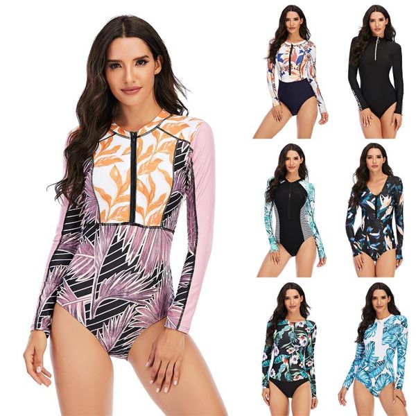 one-piece suits women surf swimsuit uv sun protection long sleeve rash guard zipper swimwear printed surfing suit guards bathing
one-piece suits women surf swimsuit uv sun protection long sleeve rash guard zipper swimwear printed surfing suit guards bathing